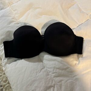 Cacique Black Strapless Smooth Bandeau Bra